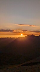 sunset in the mountains