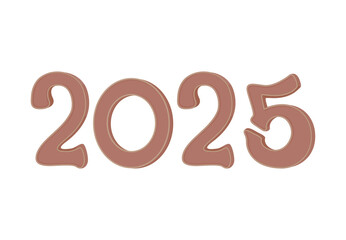 Happy New Year 2025 Realistic Elegant Abstract Design Logo Symbol Vector Illustration