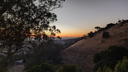 sunset in the mountains