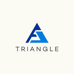 Triangle letter f c logo design vector best royalty free image editable 