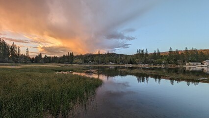 rainbow over the river