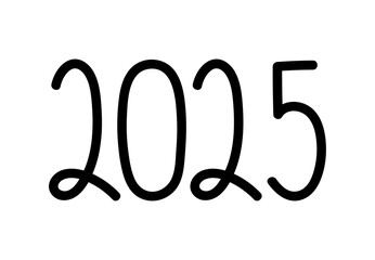 Happy New Year 2025 Typography Design Abstract Logo Symbol Vector Illustration