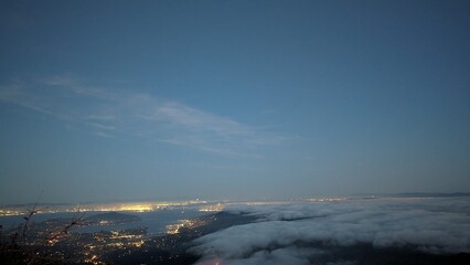 time lapse clouds over the city