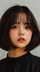 This Korean Beauty Has Chic Short Bob Showing