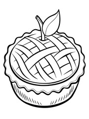 Sweet Moments: Apple Pie Coloring Pages for Creative Fun