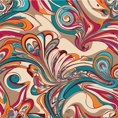 Creative generative AI image with beige pink and green pattern as abstract background