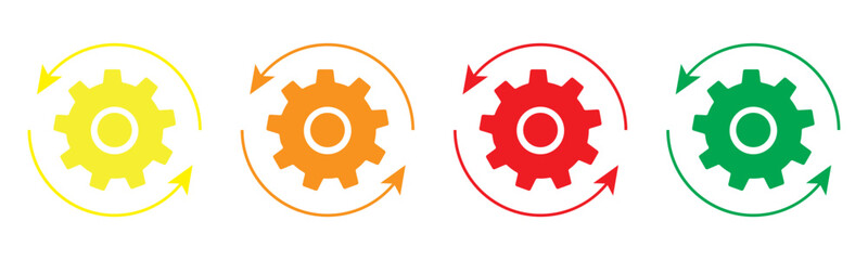 settings icon on white background