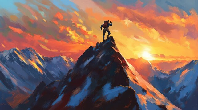 Craft a dynamic rear-view portrait of a fearless