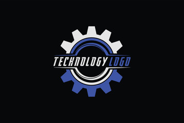 creative tech or technology logo design circle circuit.