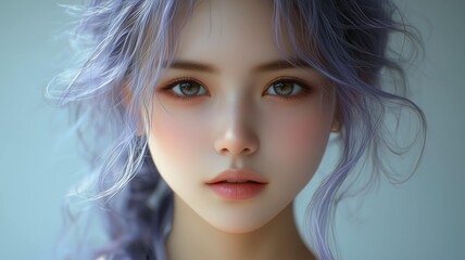 Fototapeta premium リアルアニメ調の美少女