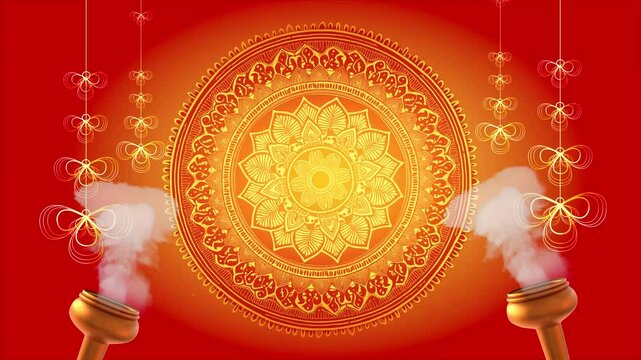 DHUNUCHI NAACH Durga Puja Celebration Background.