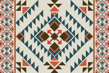 Fototapeta premium triangular ethnic motifs, Navajo motifs, tribal motifs, etc