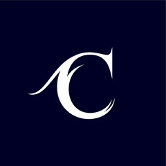 Letter C typography logo design vector best royalty free image editable 