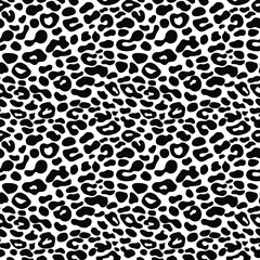 
animal leopard pattern seamless black white background with spots, stylish design for textile