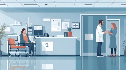 Compassionate Healthcare Professionals Providing Patient-Centered Care in Modern Medical Facility