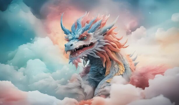 Dragon in Clouds: A Fantasy Art Masterpiece