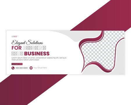 Corporate facebook cover design or business social media webinar template
