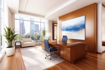 Office Interior Drawing