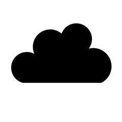 cloud icon vector simple design illustration, weather symbol 