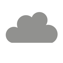 cloud icon vector simple design illustration, weather symbol 