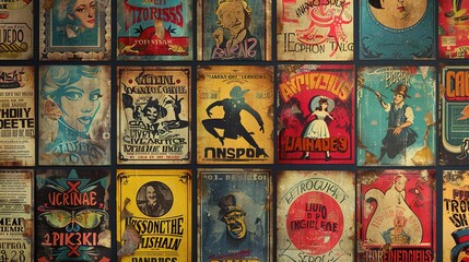 Vintage poster wallpaper