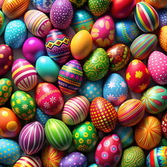 colorful easter eggs background