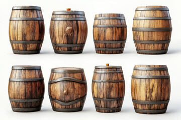 Wooden Oak Barrels for Whiskey and Wine