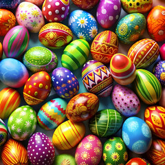 colorful easter eggs background
