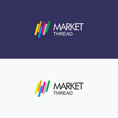 Market thread financial institute logo design vector best royalty free image editable 