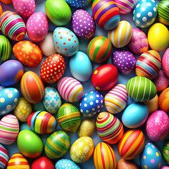 colorful easter eggs background