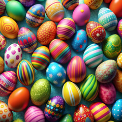 colorful easter eggs background