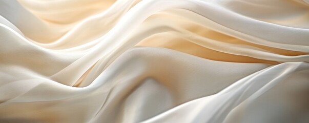 Obraz premium Soft flowing silk fabric with golden light