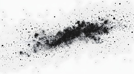 Black ink splatters on a transparent glass, creating a grunge texture with liquid drops and a dirty silhouette