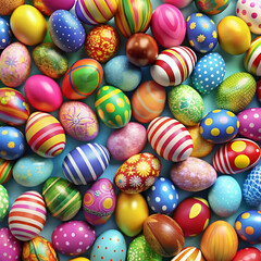colorful easter eggs background