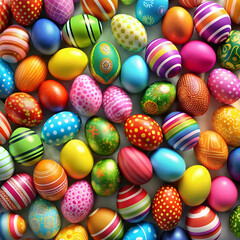 colorful easter eggs background