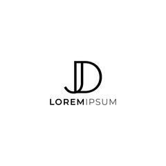 Creative Letters JD Logo Design Vector Template. Initial Letters JD Logo Design