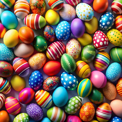 colorful easter eggs background