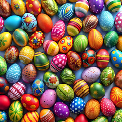 colorful easter eggs background