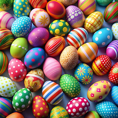 colorful easter eggs background