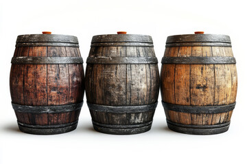 Obraz premium Traditional Oak Barrels, The Heart of Aging Fine Beverages