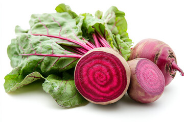 Fototapeta premium Healthy Fresh Beetroot with Leaves, Perfect for Natural Cooking