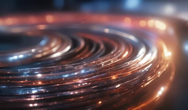 Abstract Copper Wire Background Loop