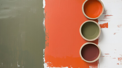 An abstract minimalist background featuring Burnt Orange, Olive Green, and Rust Red. Perfect for elegant and subtle visuals.
