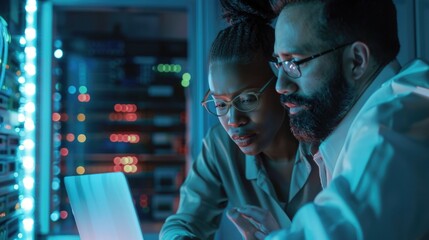 Tech Savvy Professionals in IT Room