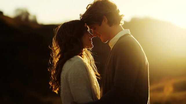 A couple realizing their love for each other during a romantic moment, Insight, romance