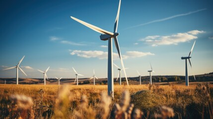 Wind Turbines in a Field