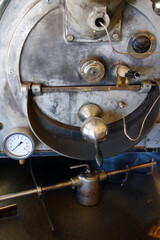 Old still working coffee roasting machine