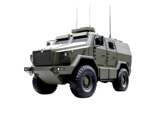 Modern Military Armored Vehicle with Advanced Communication Capabilities, Perfect for Defense, Security Operations, and Tactical Missions, Isolated for Versatile Use