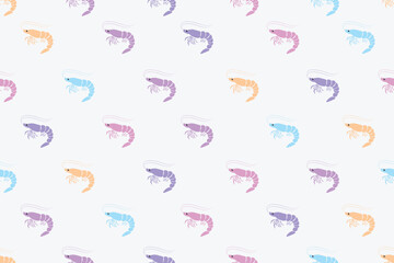  shrimp seamless pattern for background,cover,wrapper,wallpaper,etc