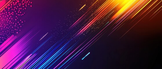Background gaming e-sports abstract sci-fi cyberpunk neon rainbow vibrant technology wallpaper AI generated image